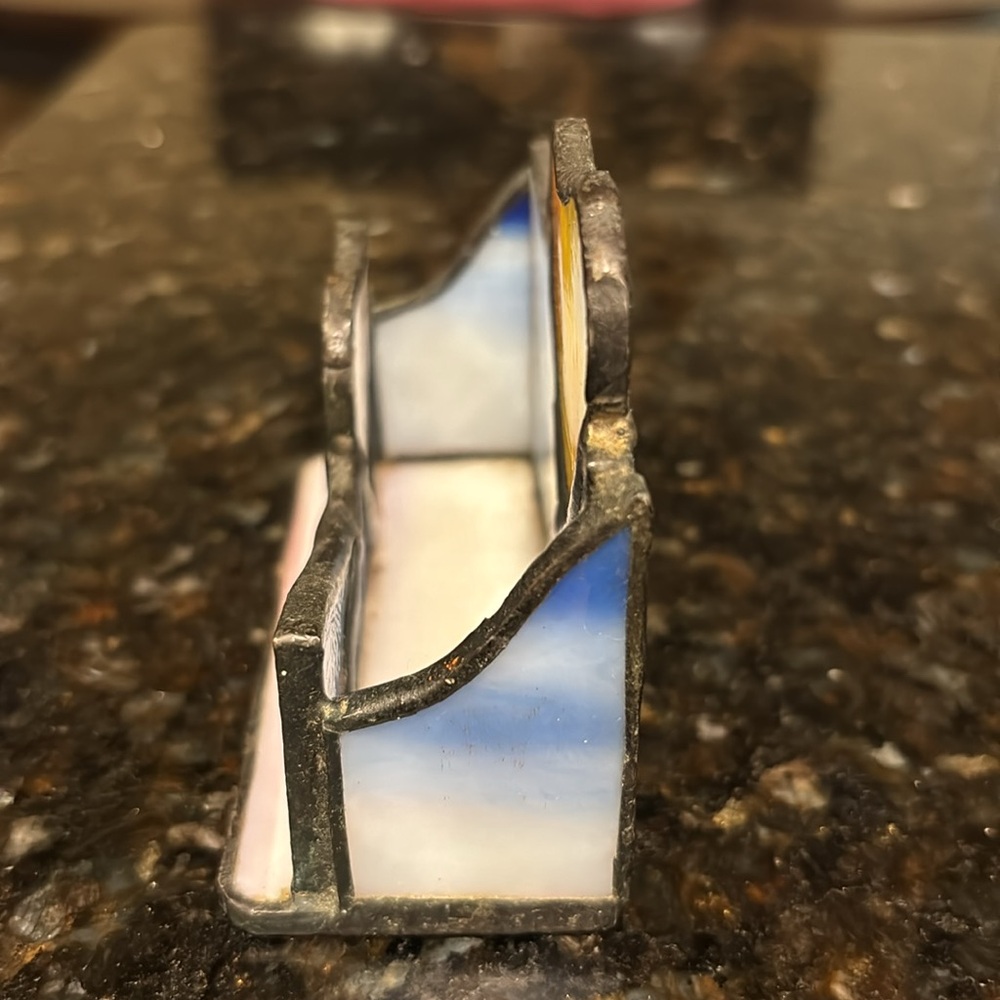 Stain Glass Double Heart Card Holder - Picture 7 of 15